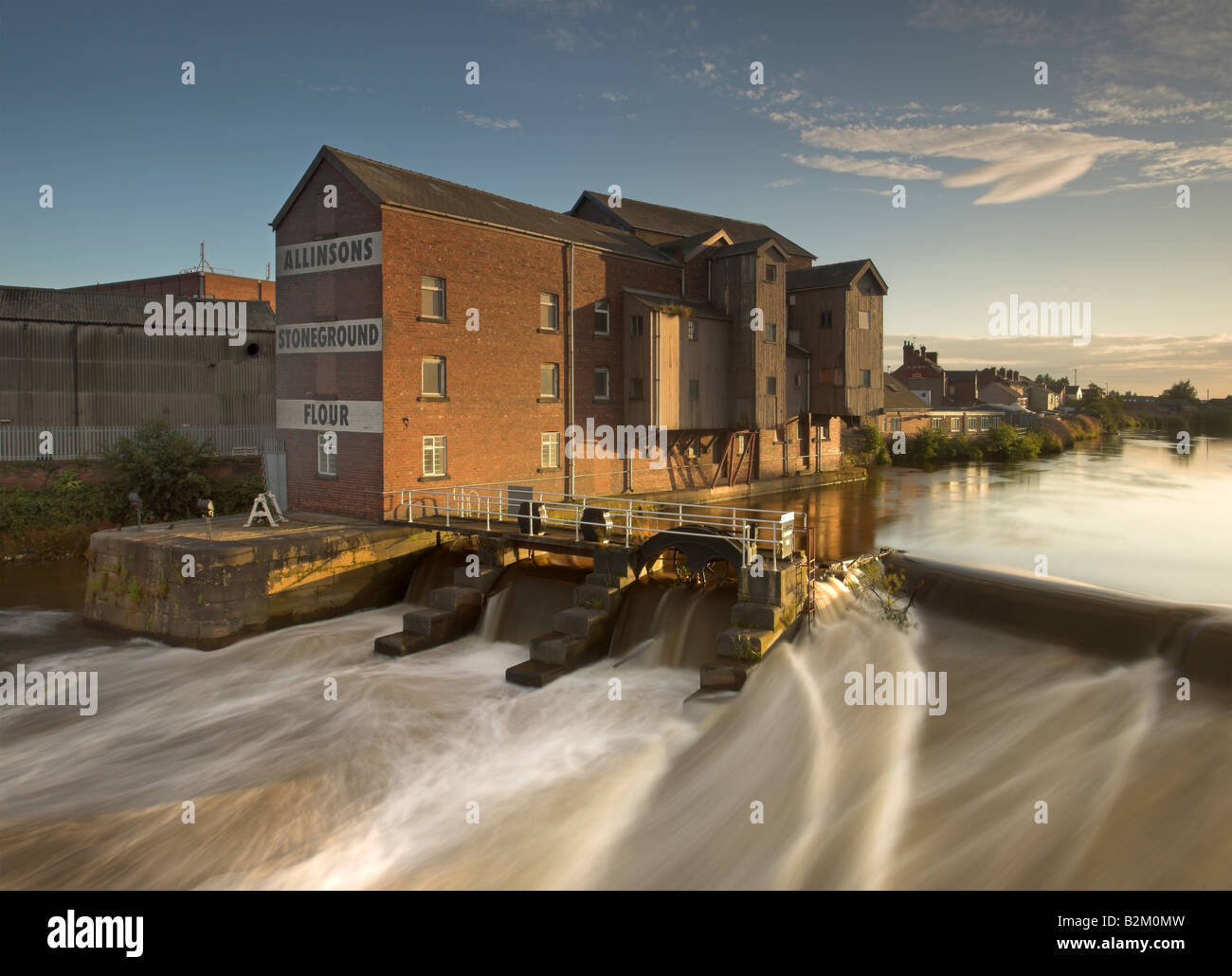 Allinsons flour mill on the banks of the river Aire at Castleford, West