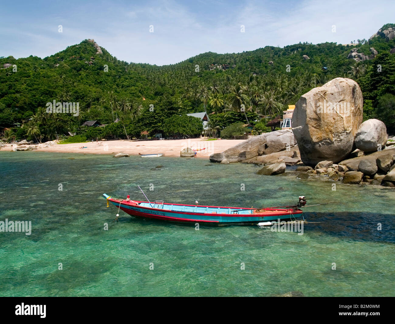 beautiful Ao Tanote Bay and beach on Ko Tao island in Thailand Stock