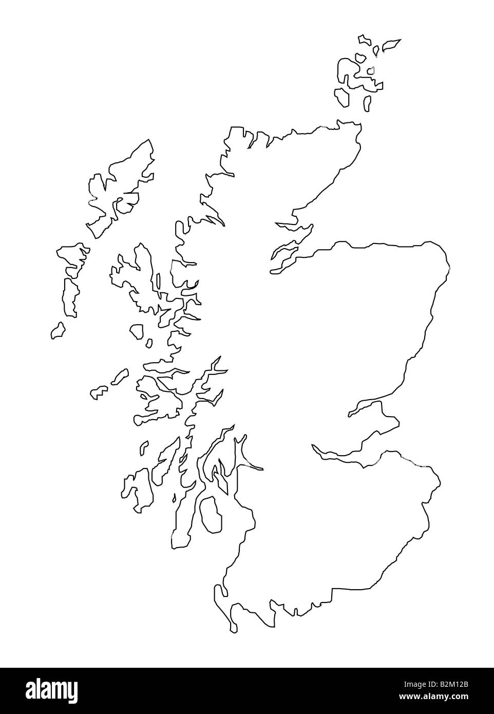 Black And White Scotland Map - Dionne Hephzibah