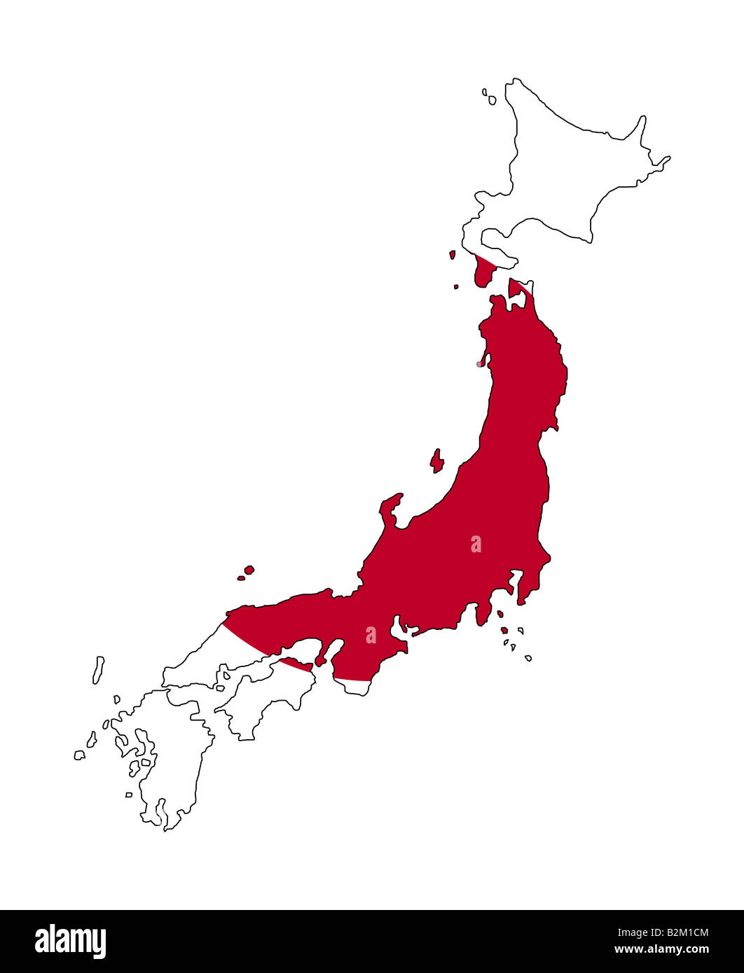 map and flag of japan Stock Photo Alamy
