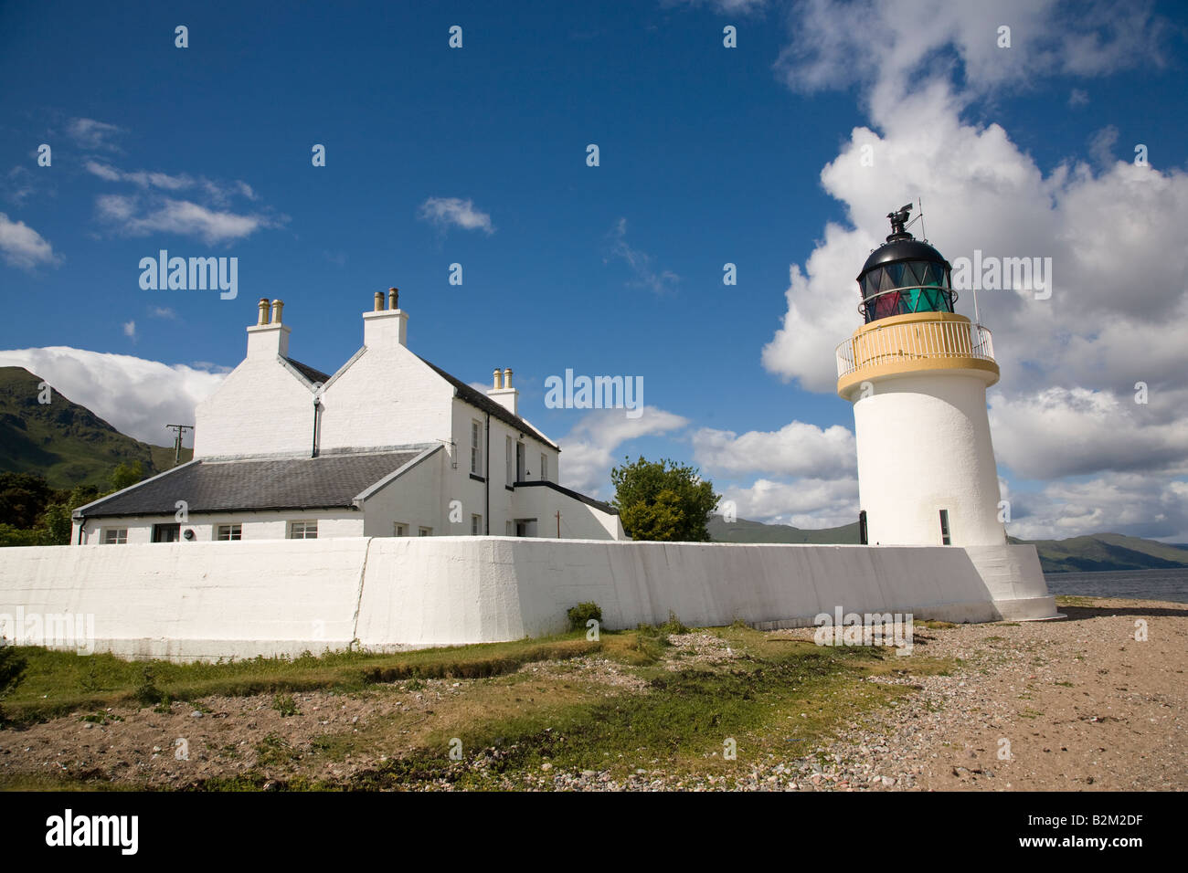 Corran lighthouse Scotland Stock Photo