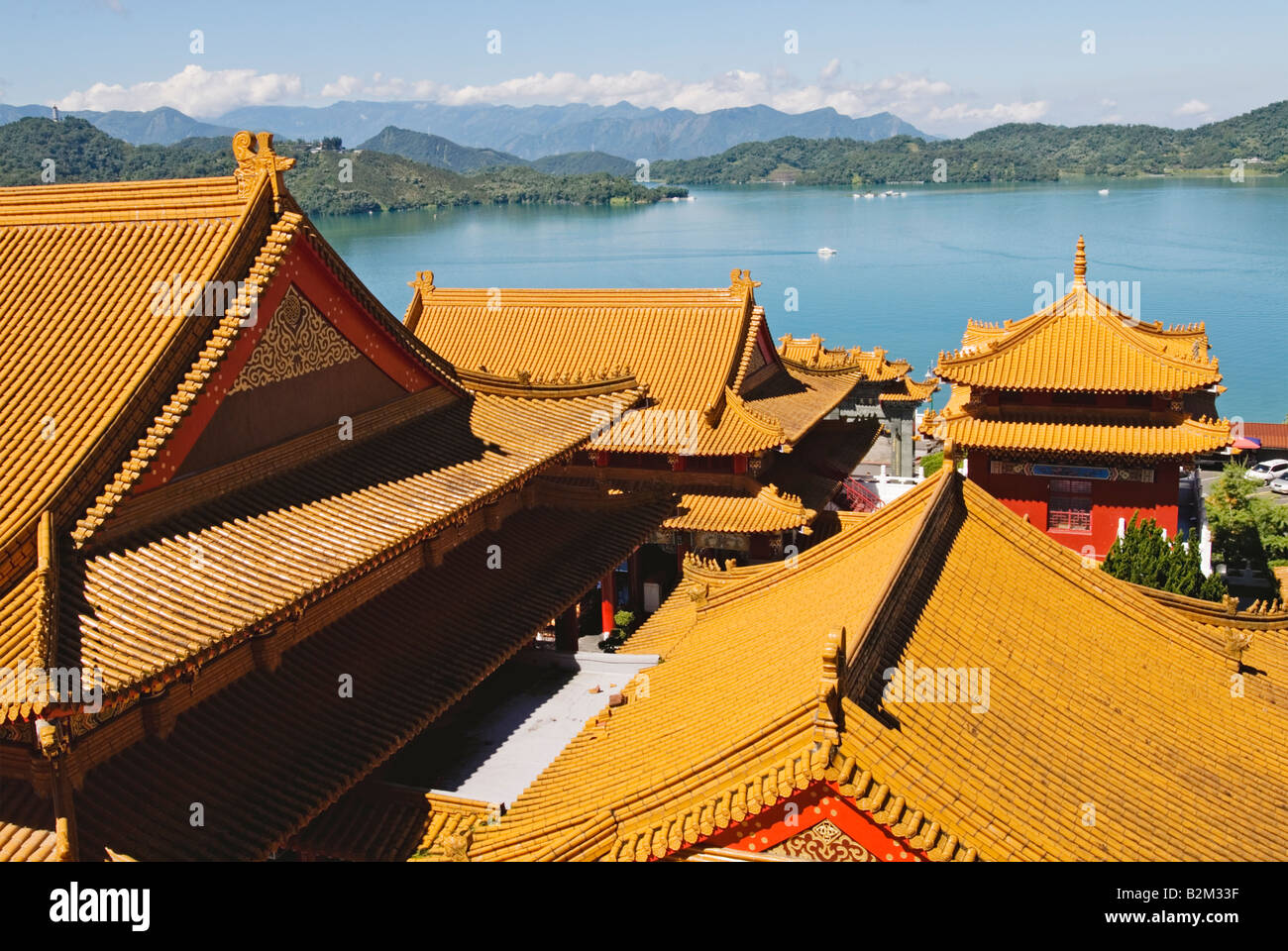 Taiwan Wen Wu Temple Sun Moon Lake Stock Photo Alamy