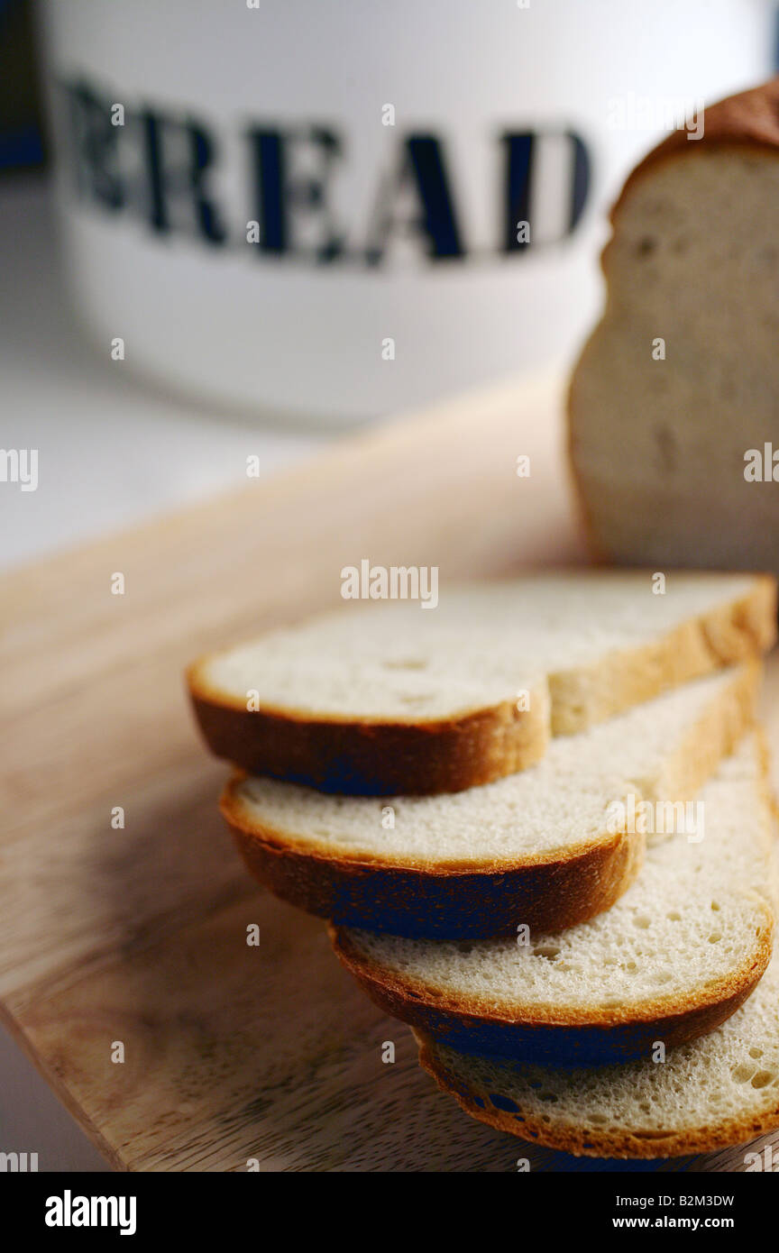 Freshly Baked Bread Sliced Stock Photo - Alamy