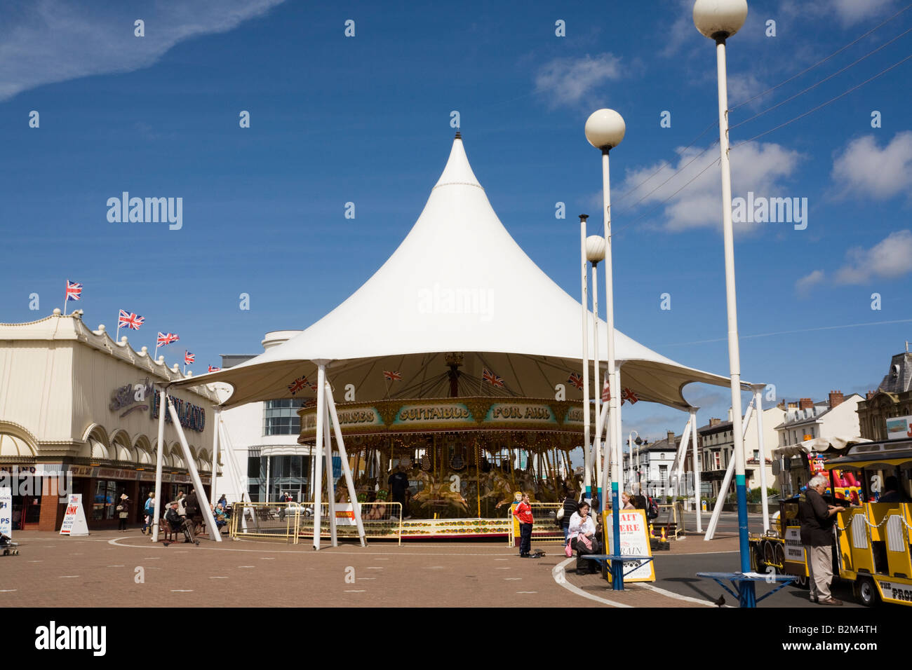 Southport Merseyside England UK July Seafront funfair at pierhead in seaside resort in summer Stock Photo