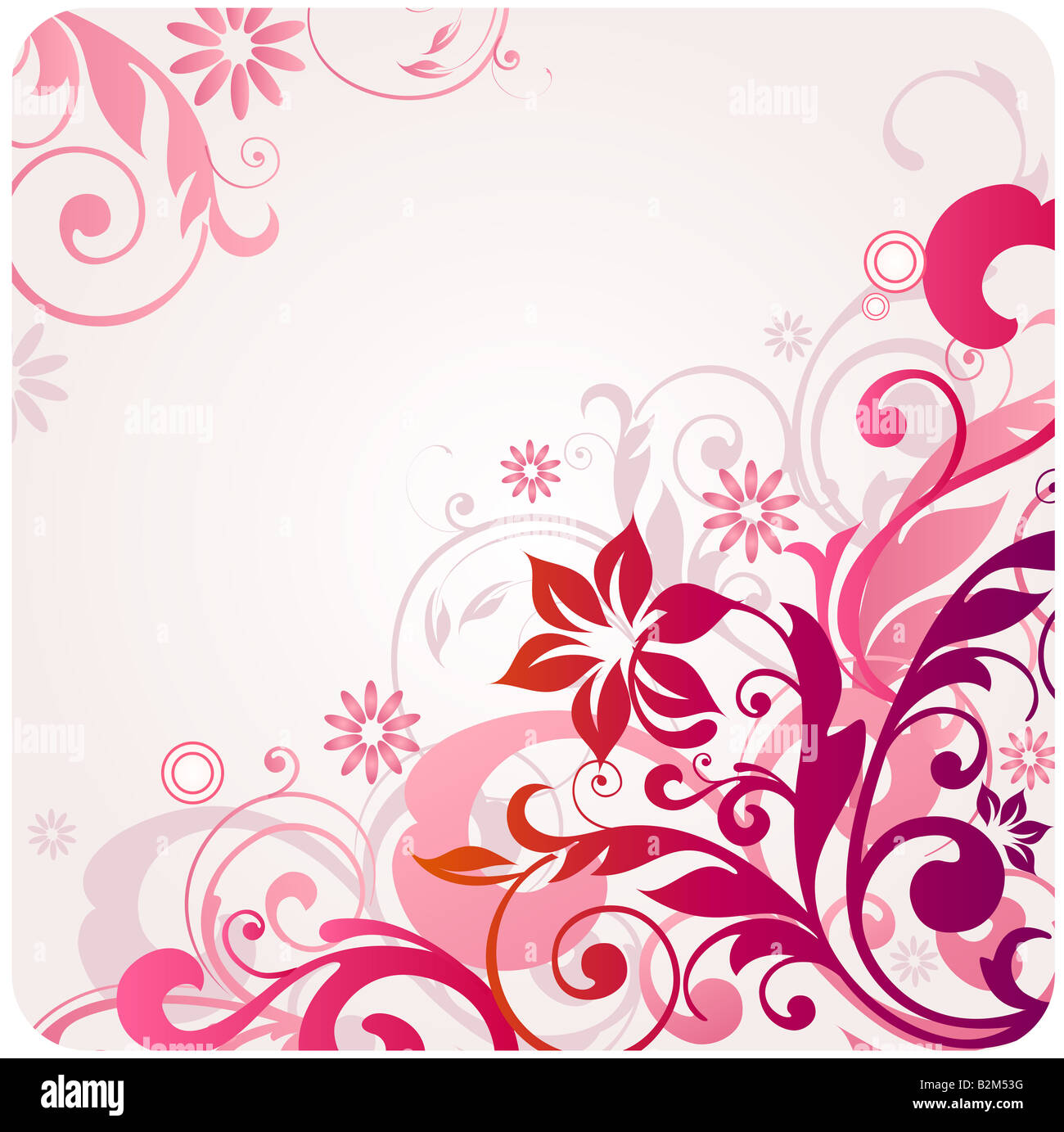 illustration drawing of floral background Stock Photo