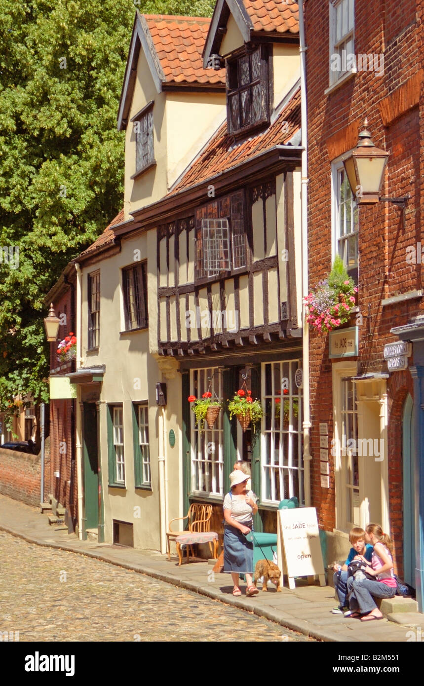 Elm Hill Tombland Norwich Norfolk England Great Britain Stock Photo Alamy