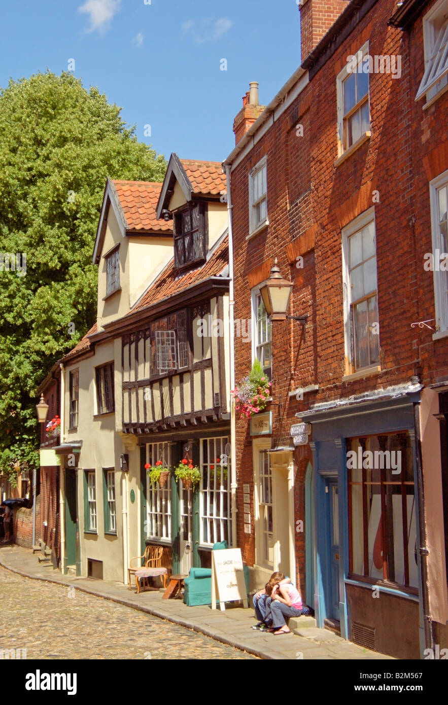 Elm Hill Tombland Norwich Norfolk England Great Britain Stock Photo Alamy