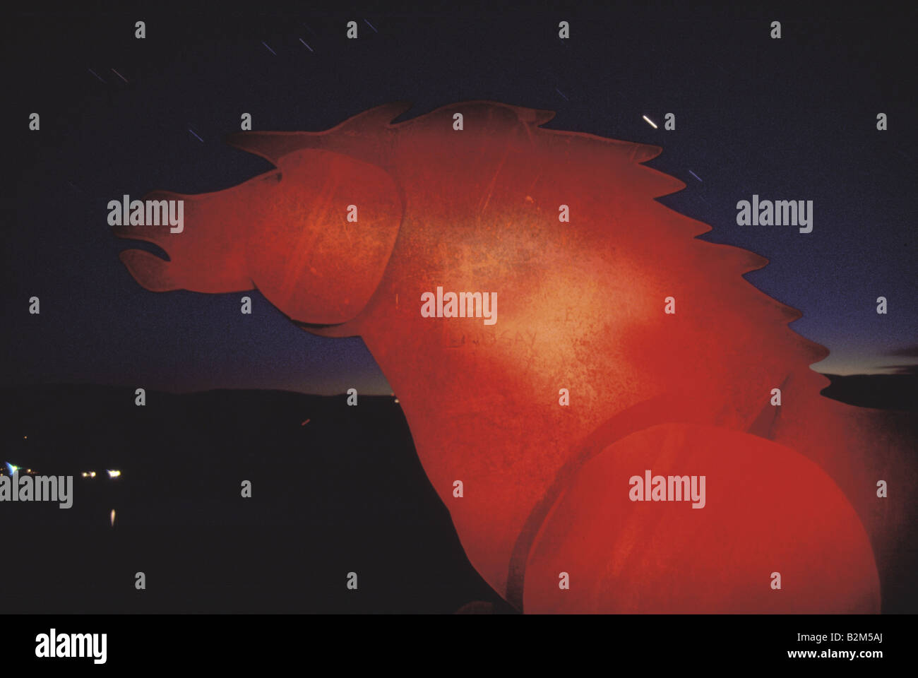 Vantage Ponies Horses Sculpture Washington USA Stock Photo Alamy