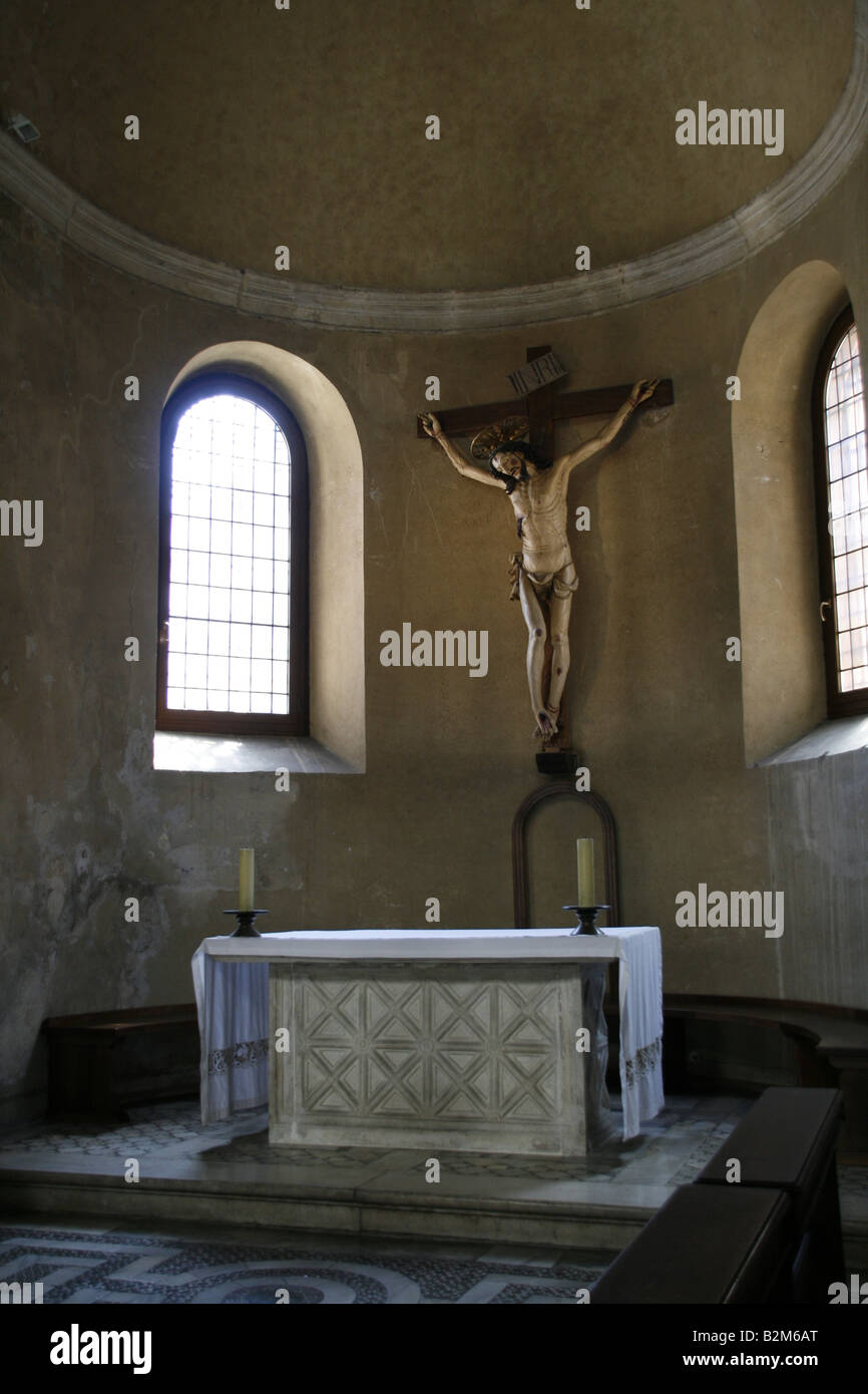 jesus on cross statue in santa maria in aracoeli church in rome italy ...