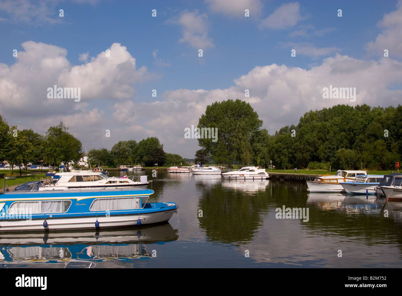 Boats Mooring At The Quay In Beccles,Suffolk,Uk Stock Photo Alamy