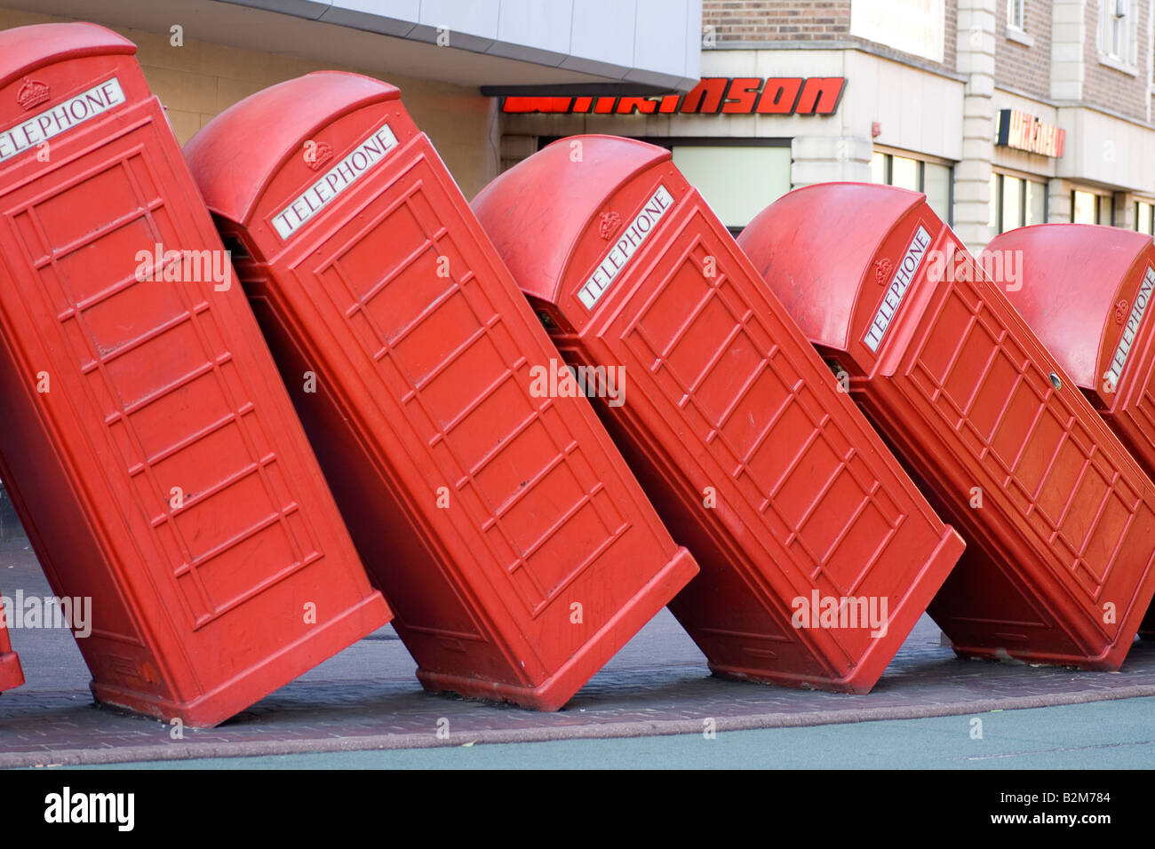 Phone boxes at Kingstonuponthames Stock Photo Alamy