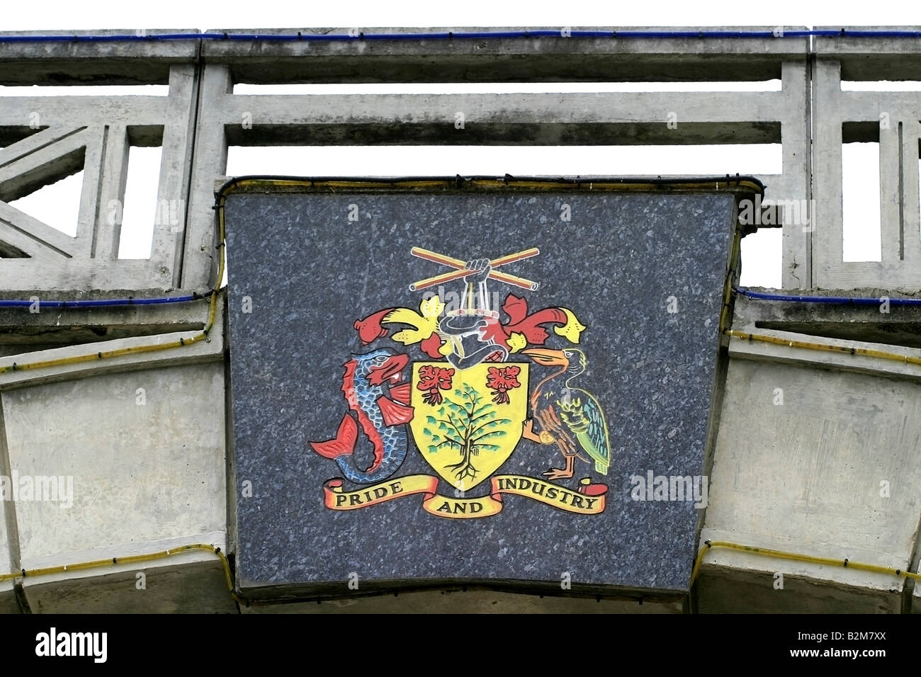 Barbados National Coat of Arms Stock Photo Alamy