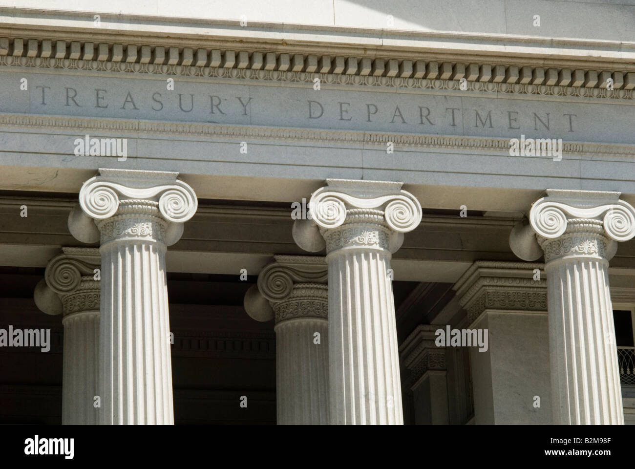 Columns at the U. S. Department of the Treasury Stock Photo