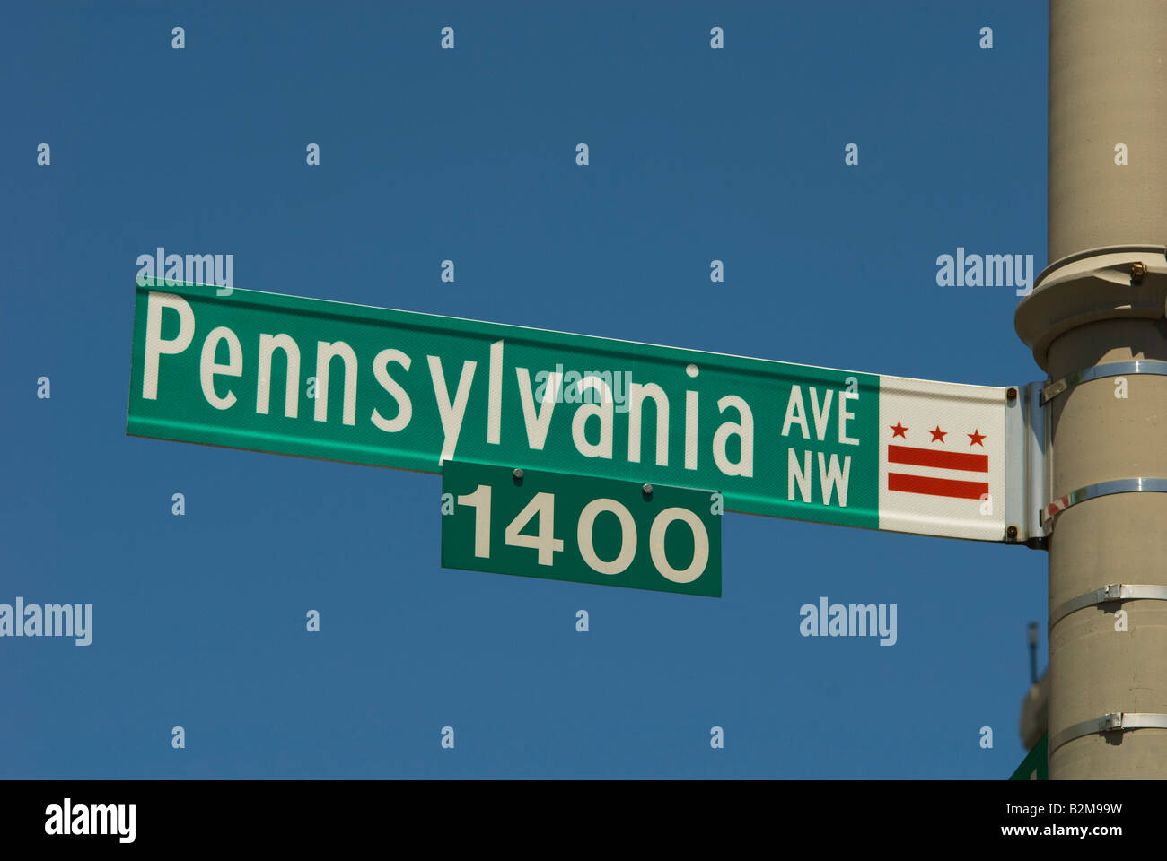 Pennsylvania Ave street sign Stock Photo