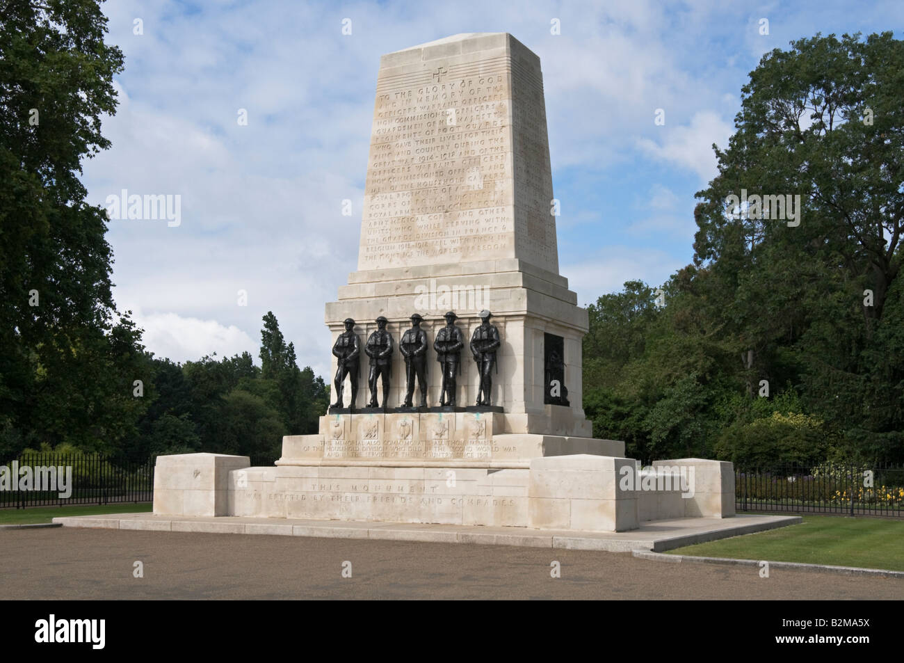 Foot guards memorial in Whitehall London United Kingdom Stock Photo