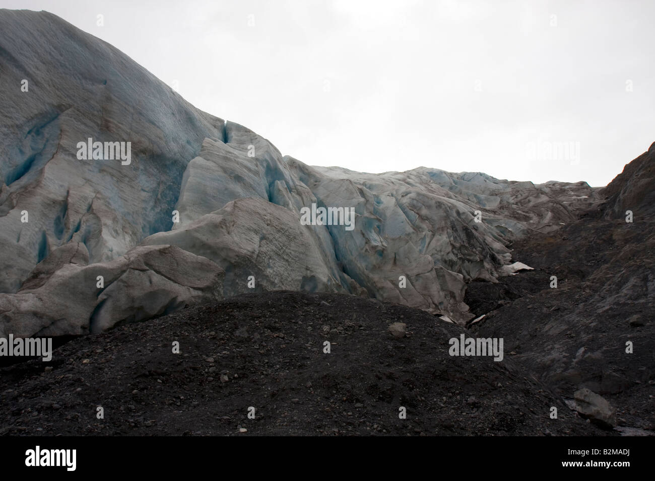 Exit glacier, Harding icefield, Alaska. Stock Photo