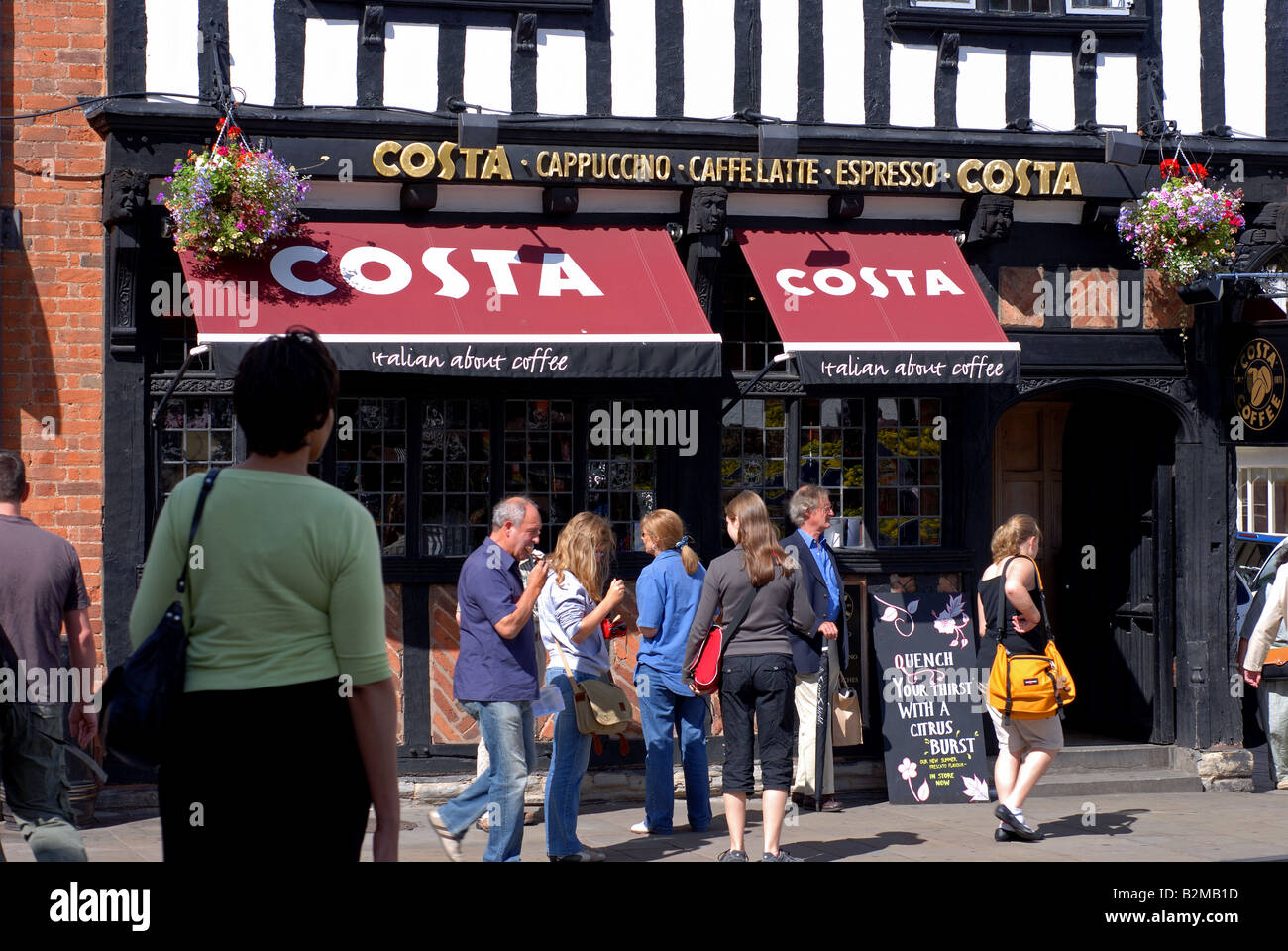 Costa coffee shop, Stratford upon Avon, Warwickshire, England, UK Stock