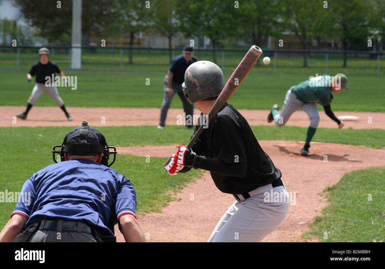 Batter catcher umpire wait pitch hires stock photography and images