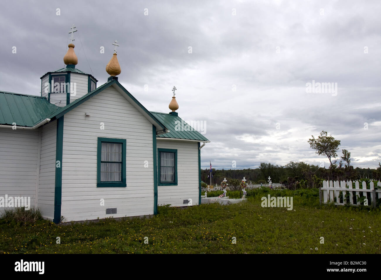 Russian Orthodox Church in Ninilchik on Cook Inlet, near Homer, Alaska, United States of America Stock Photo