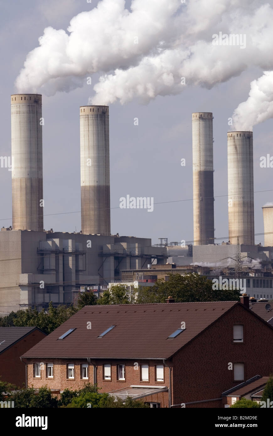 Coal-fired power station, Germany. Stock Photo