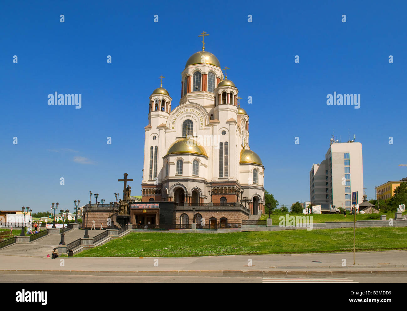 Church on Blood in Honor of All Saints Resplendent in the Russian Land Stock Photo