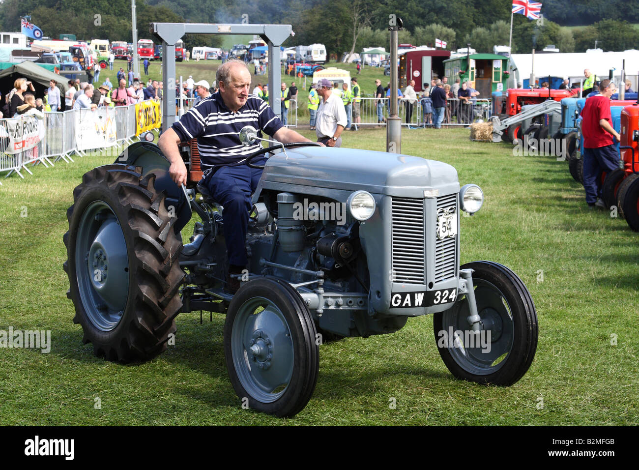 A vintage tractor at the Cromford Steam Engine Rally 2008 Stock Photo
