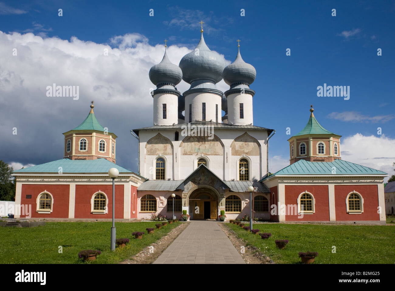 Tikhvin Assumption Monastery, Tikhvin, Russia. Stock Photo