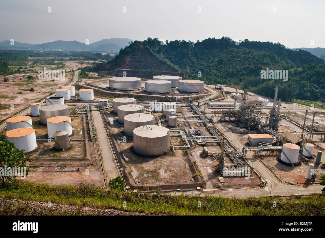 Views of KBC oil refinery in Kemaman Malaysia Stock Photo