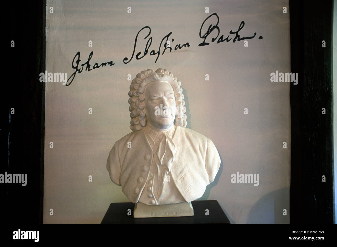 Bust, Bach house-museum(Bachhaus), Eisenach, Germany, Europe Stock Photo