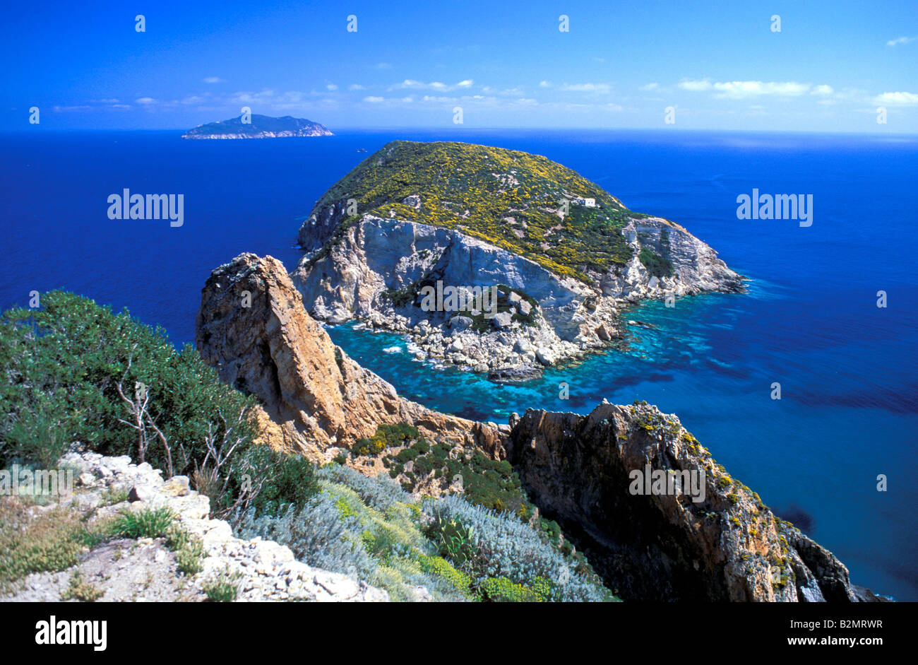 Landscape on Piana dell'Incenso and Gavi island, Ponza island, Lazio, Italy  Stock Photo - Alamy