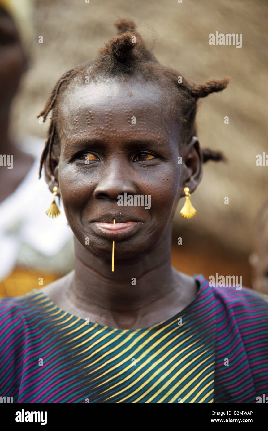 Young man with scarification on his face, Chad Stock Photo - Alamy