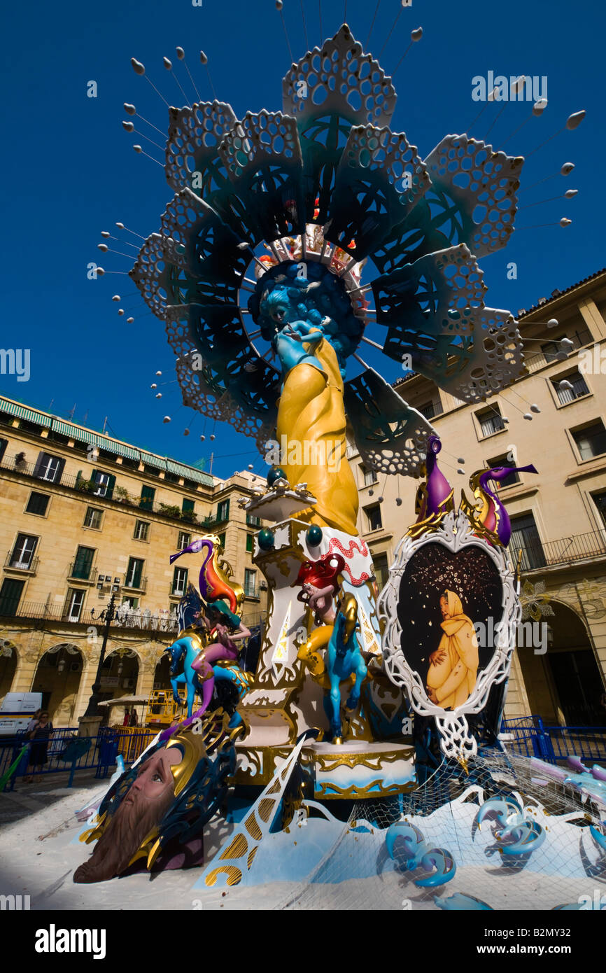 Painted sculptures of wood and foam burned at midnight on the Eve of St