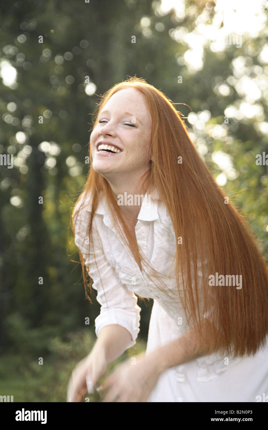 Red hair haired woman hi-res stock photography and images - Alamy