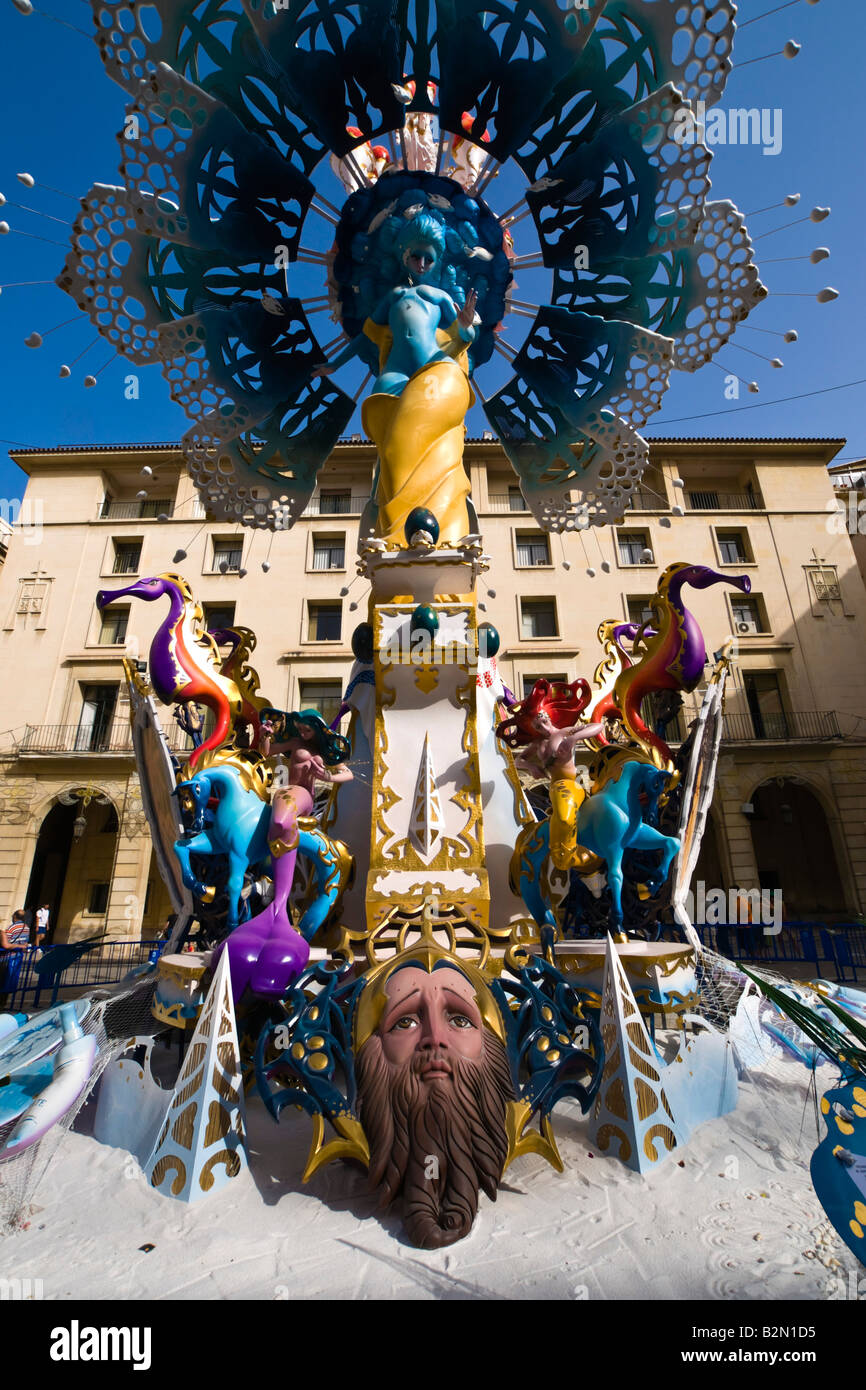 Painted sculptures of wood and foam burned at midnight on the Eve of St