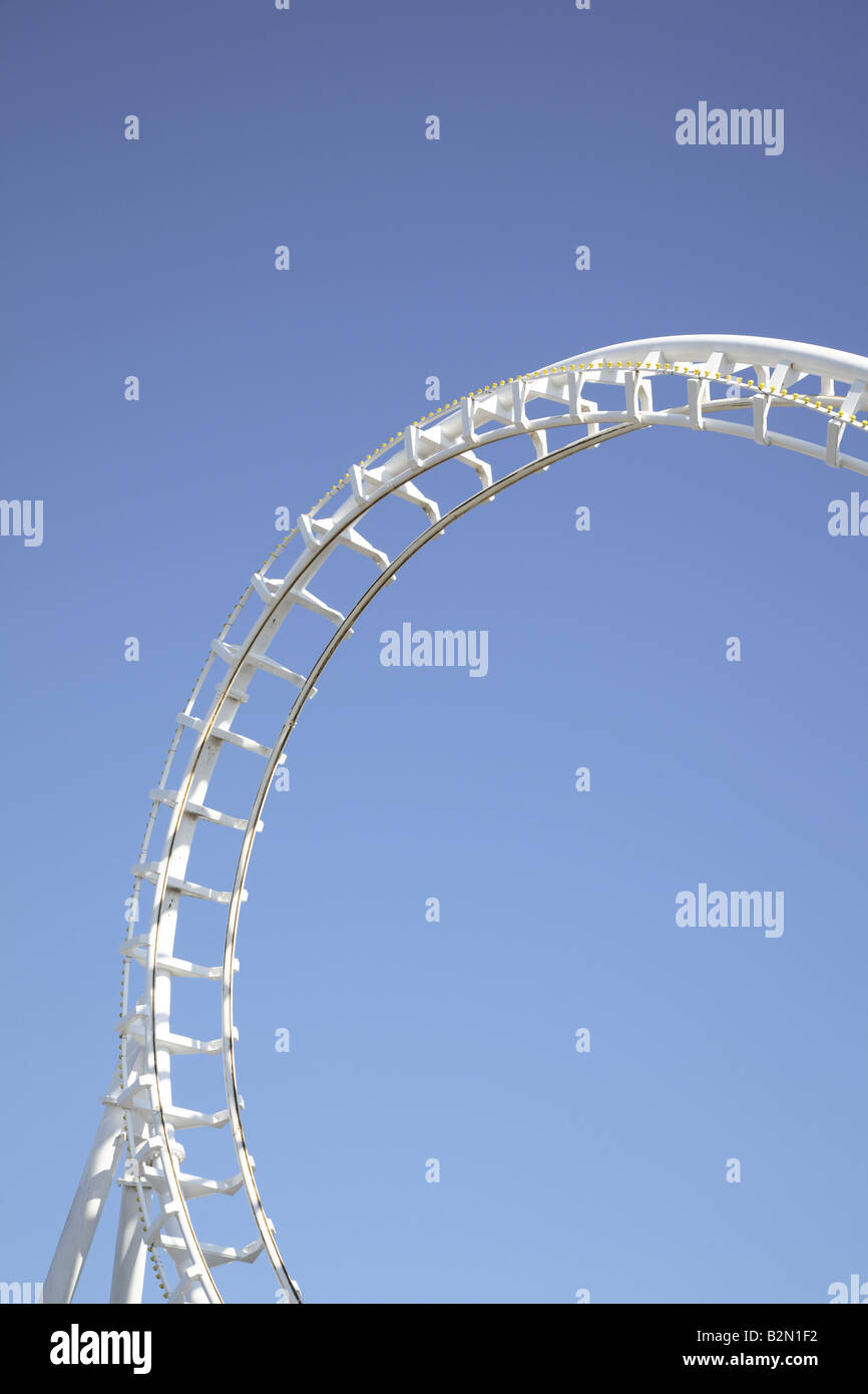roller coaster track Stock Photo Alamy