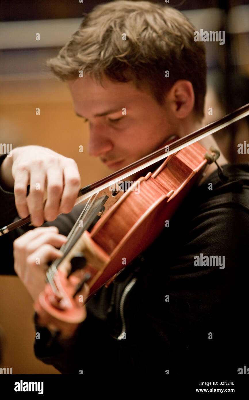 Orchestra of the conservatory Robert Schumann Stock Photo