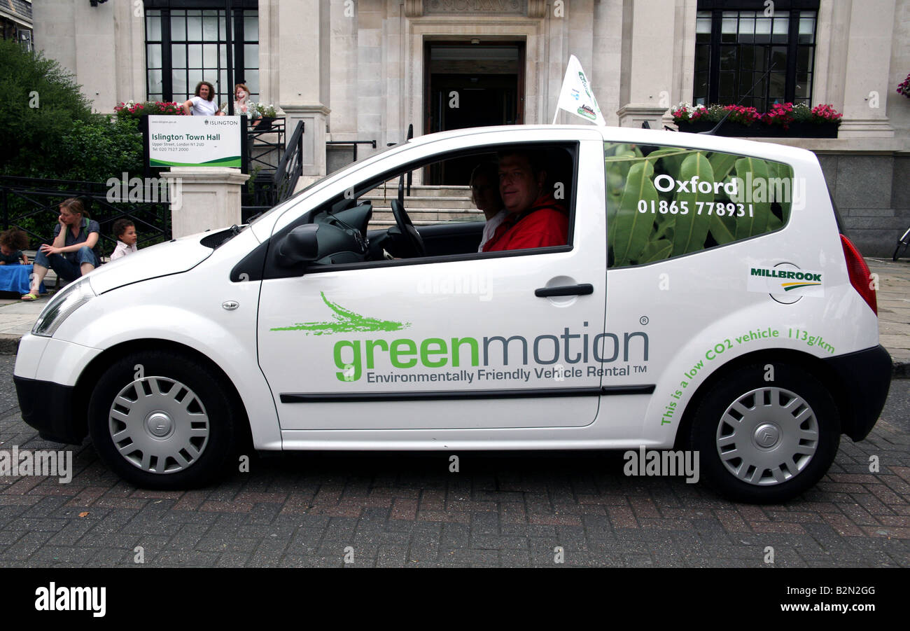 Low CO2 emissions 'green' rental car in London Stock Photo