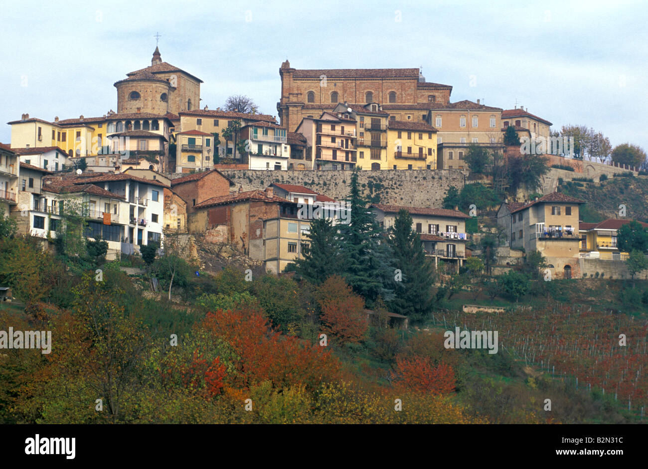 village view, la morra, Italy Stock Photo Alamy