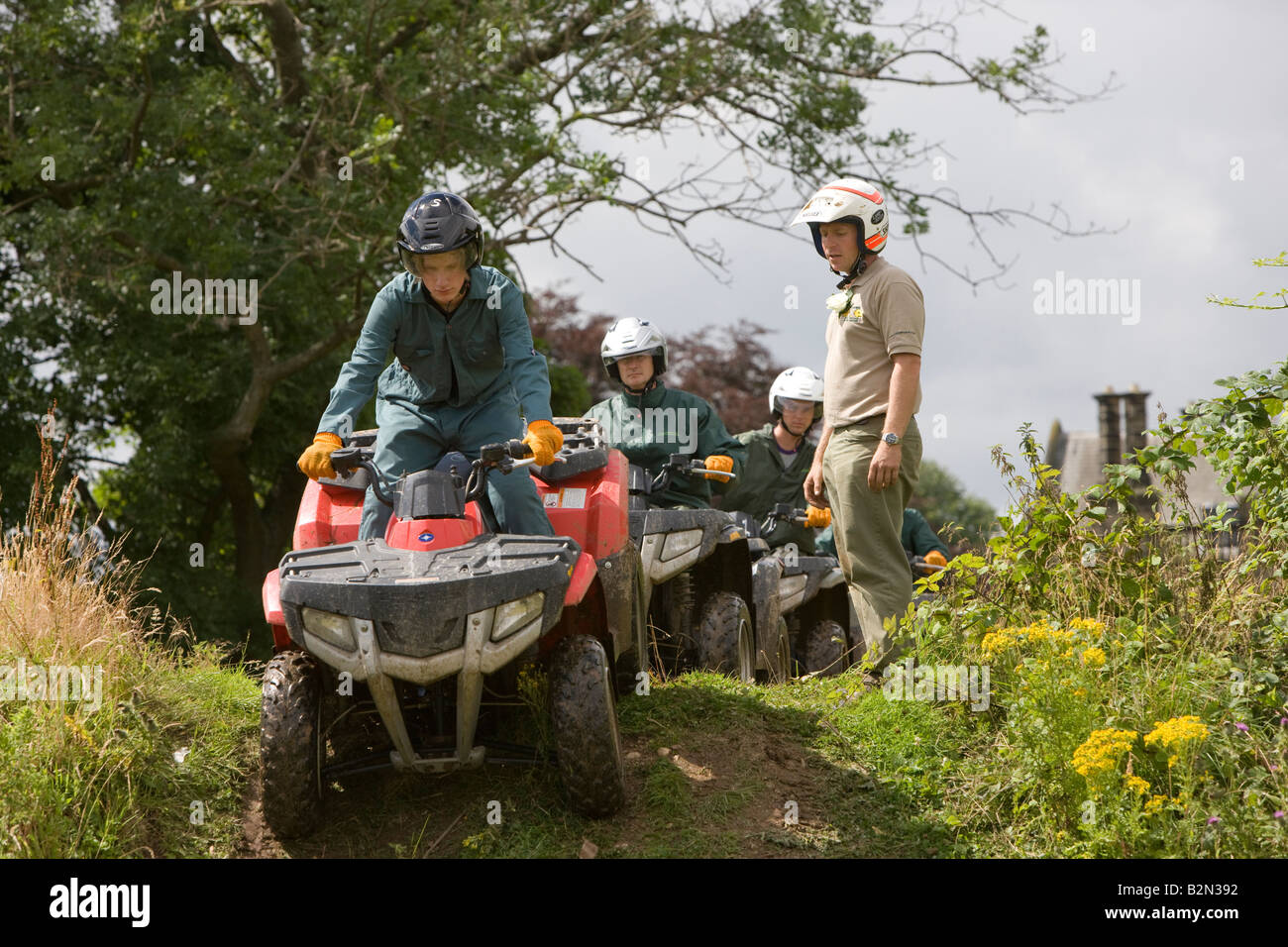 Quad Biking Tuition North Yorkshire by Yorkshire 4x4 Stock Photo