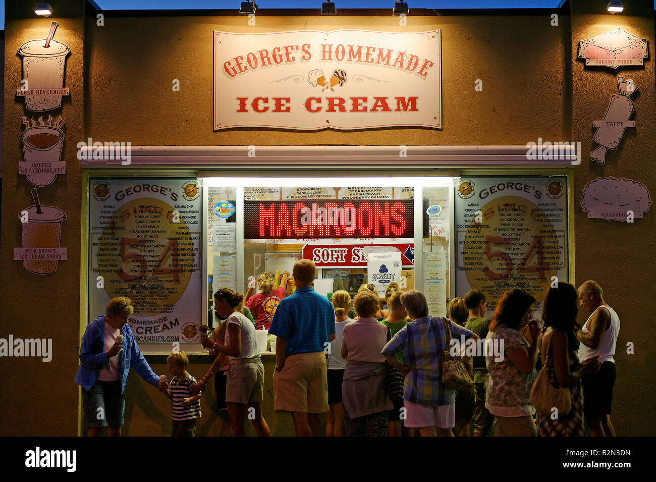 Ice cream stand at the boardwalk Ocean City New Jersey USA Stock Photo