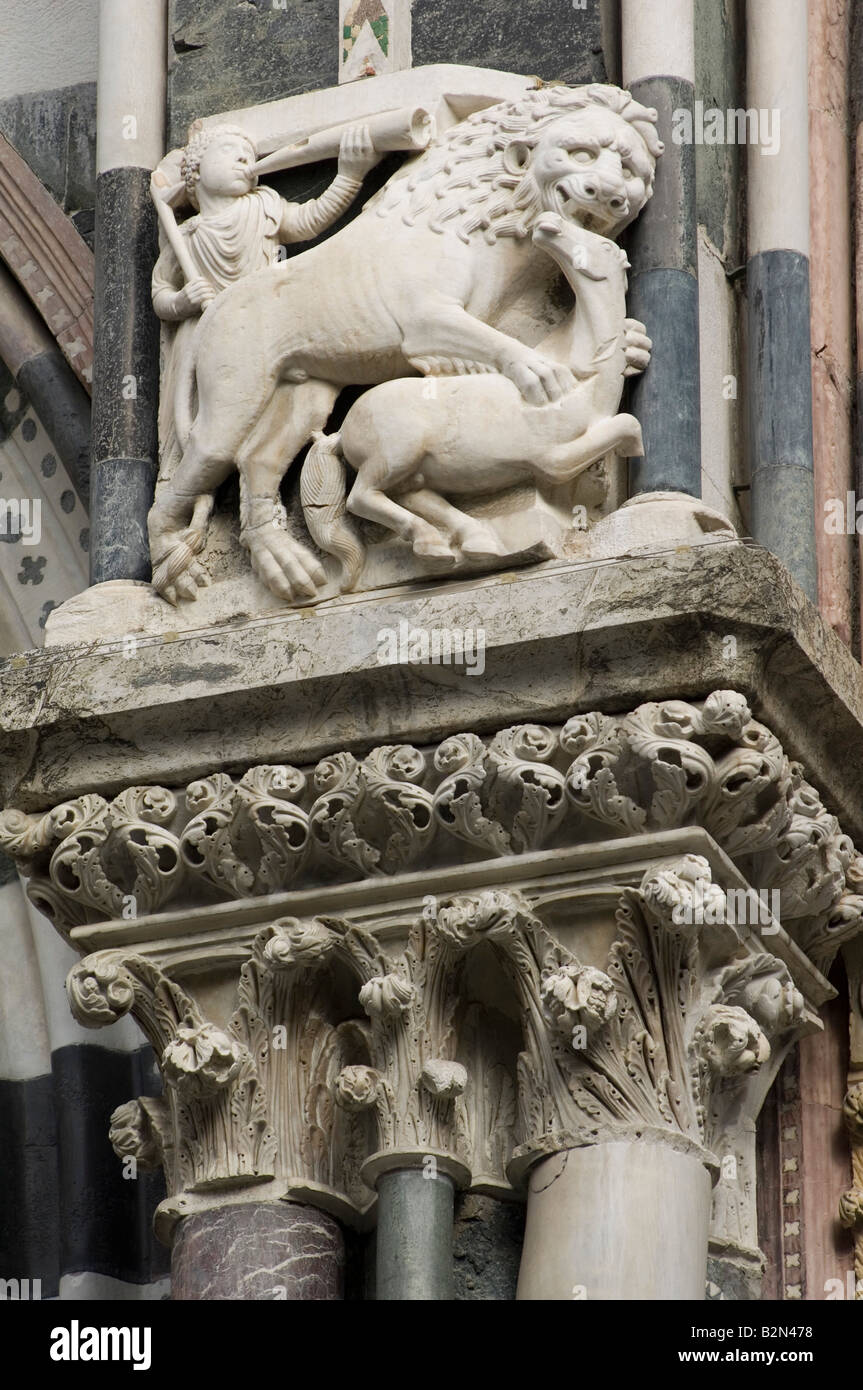 duomo partial view, genoa, Italy Stock Photo