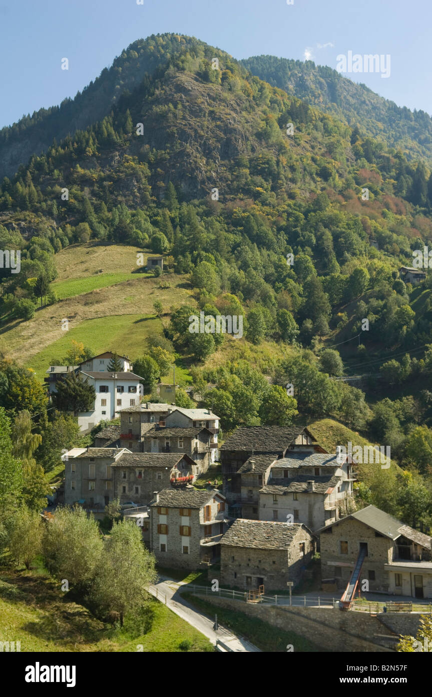 campo village, tartano valley, Italy Stock Photo