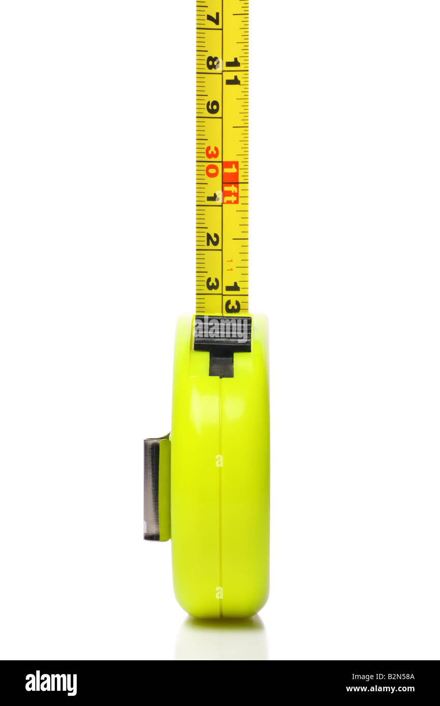 brightly colored tape measure Stock Photo