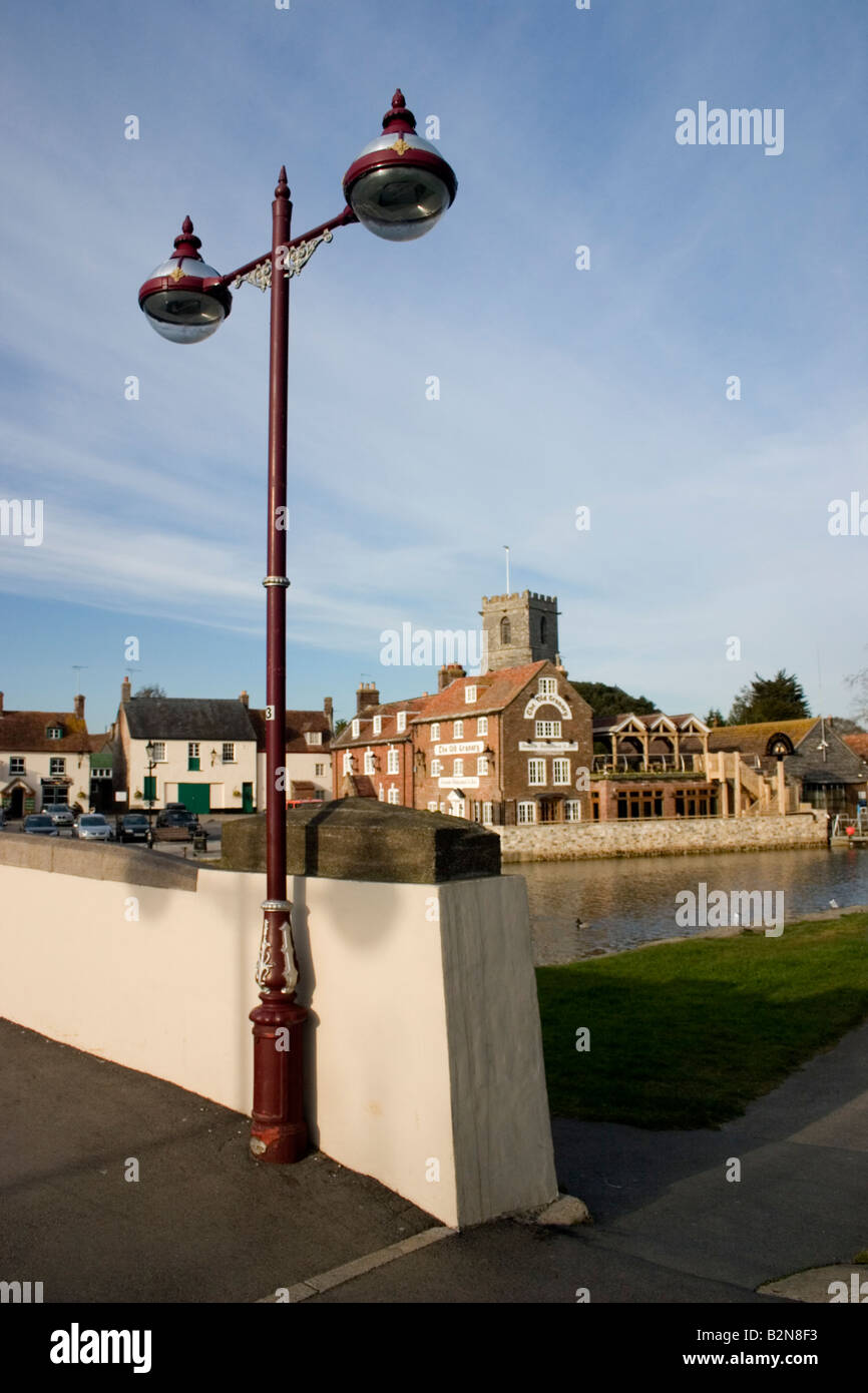 Wareham Quay seen from across the river. Stock Photo