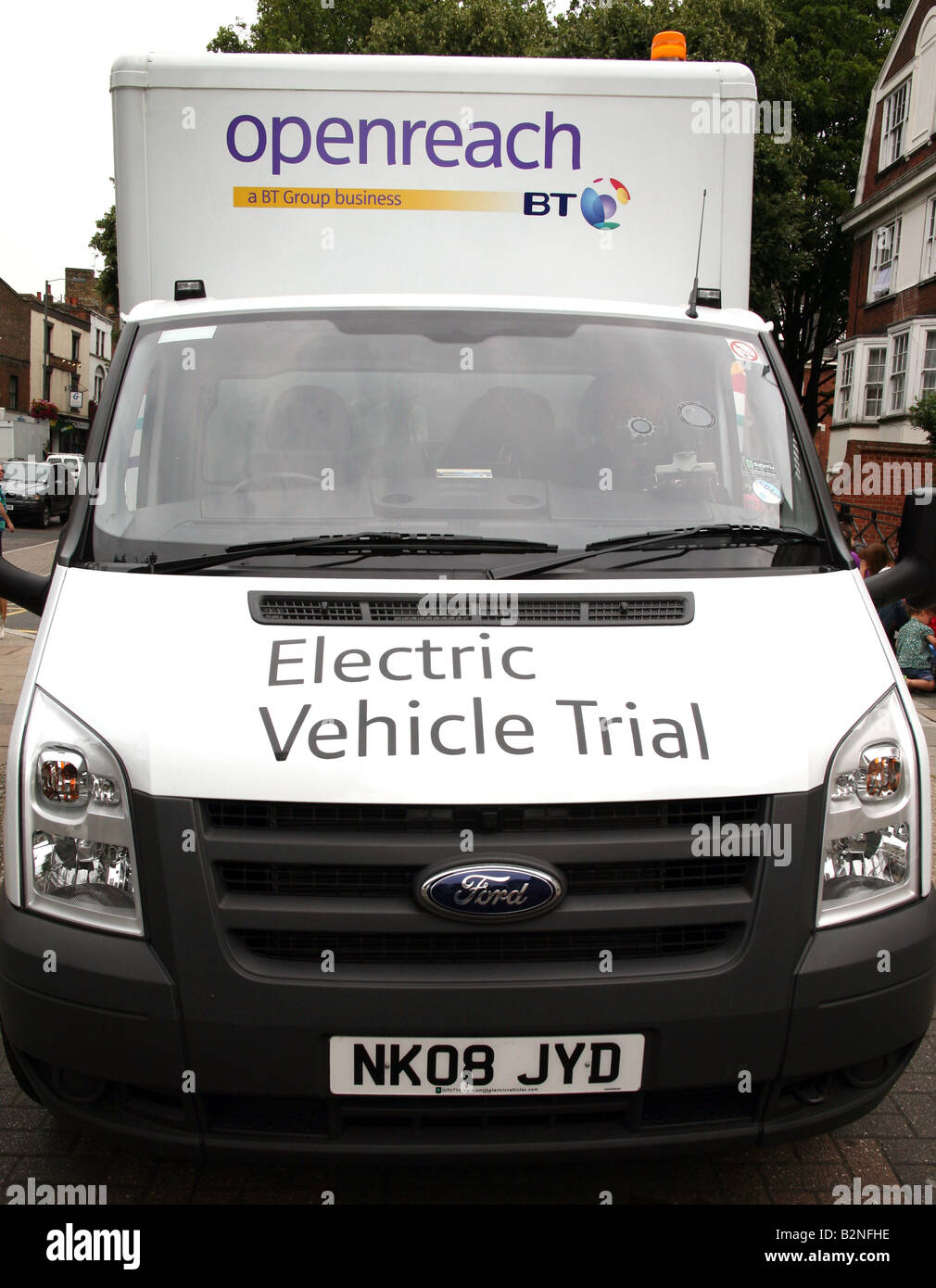 Electric van on trial with BT Openreach company, London Stock Photo Alamy