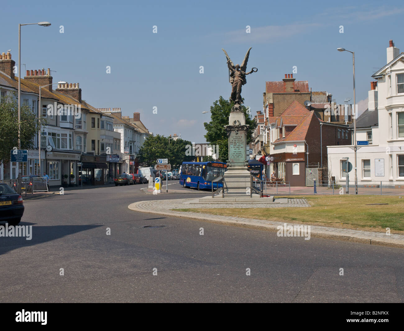 View of war memorial and Cornfield Rd, Eastbourne Stock Photo Alamy