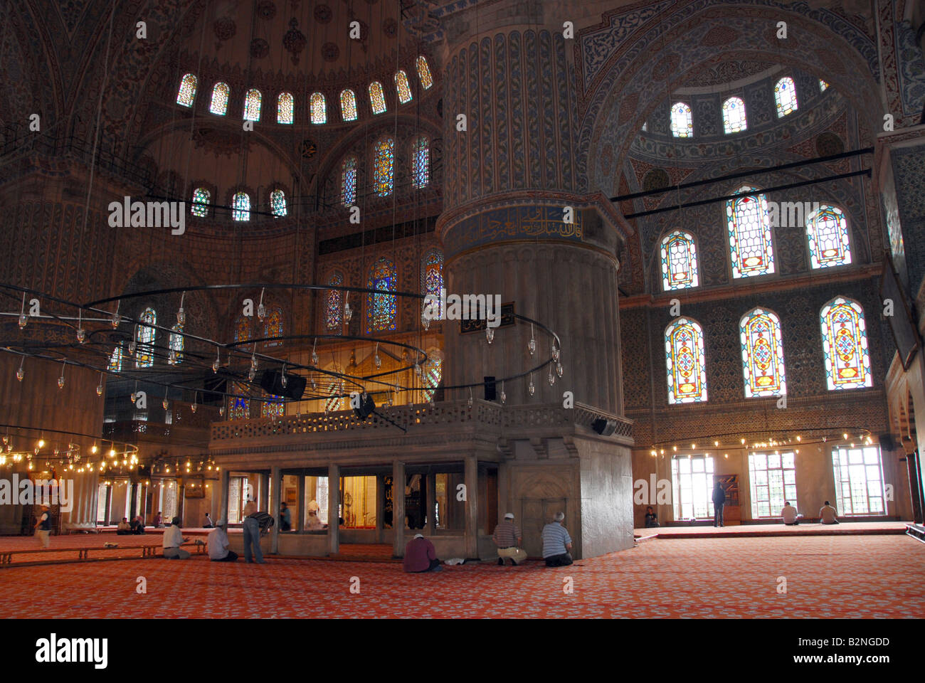 Interior of the blue mosque Stock Photo - Alamy