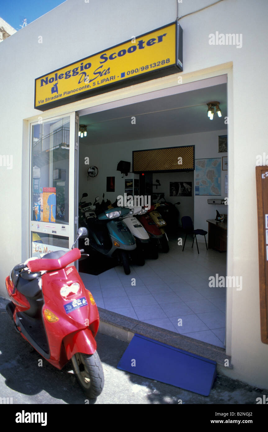 scooters rental, aeolian lipari, Italy Stock Photo - Alamy