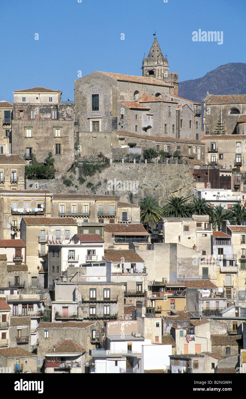 village partial view, castiglione di sicilia, Italy Stock Photo