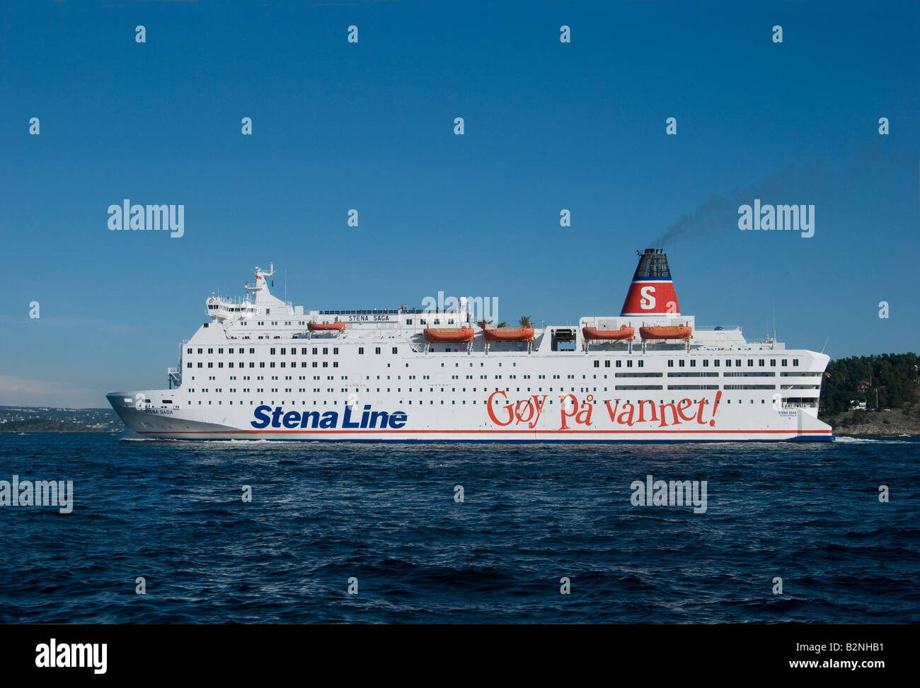 The Swedish car ferry Stena Saga of Stena Line on its way to Oslo Stock Photo